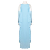 Padme Amidala Blue Lace Dress Outfits Cosplay Costume Halloween Suit